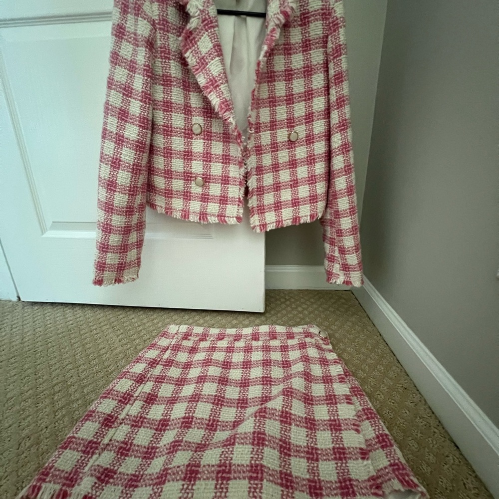 House of Harlow 1960 Pink and White Plaid Set